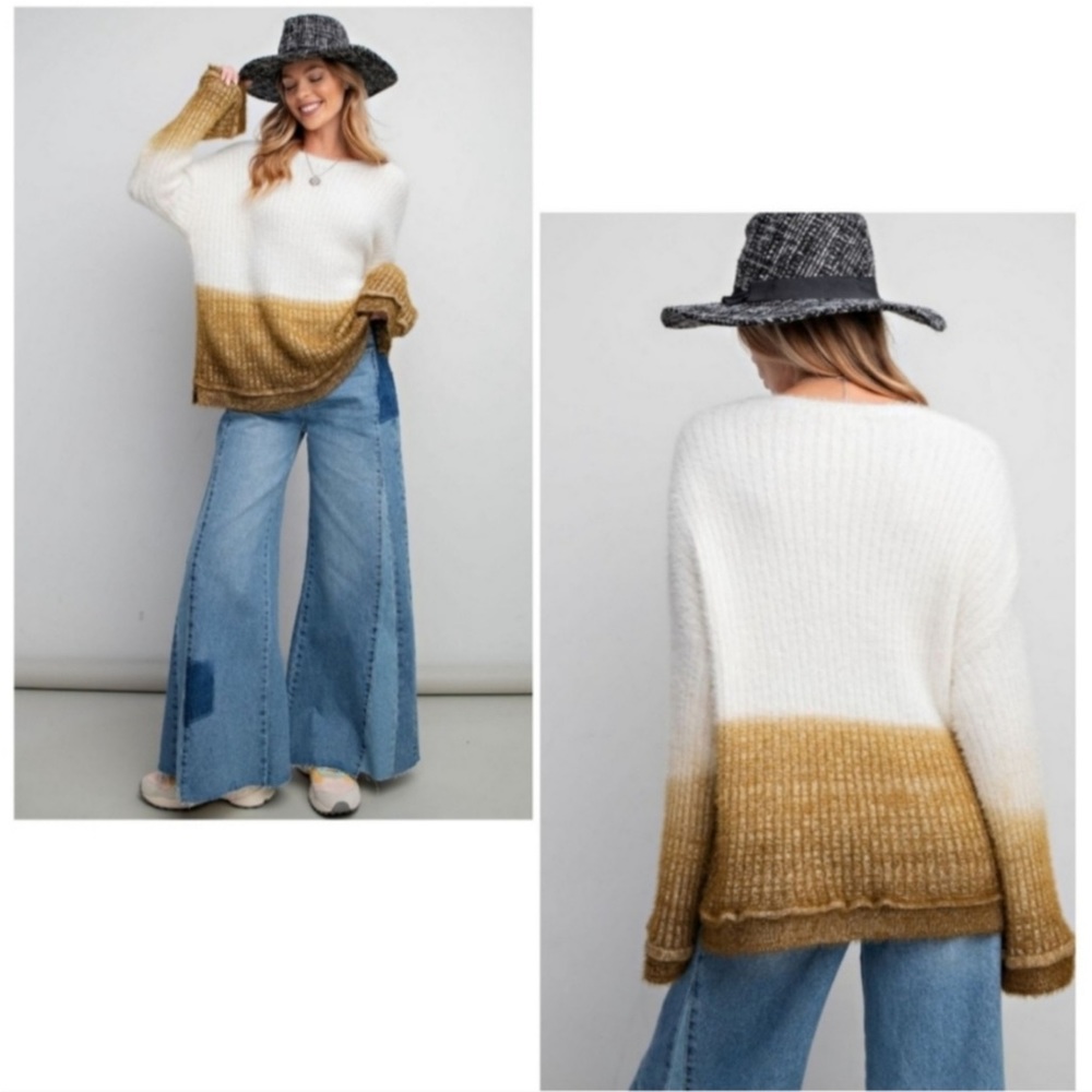 💝Boutique~🍂Deep Dye Mohair Sweater☀️